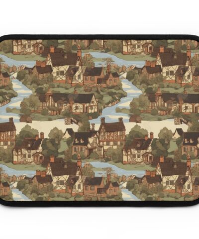72553 24 400x480 - Vintage Folk Art European Village Pattern Laptop Sleeve