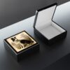 Tintype Style of Noble Border Collie Jewelry Keepsake Box