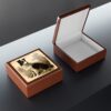 Tintype Style of Noble Border Collie Jewelry Keepsake Box