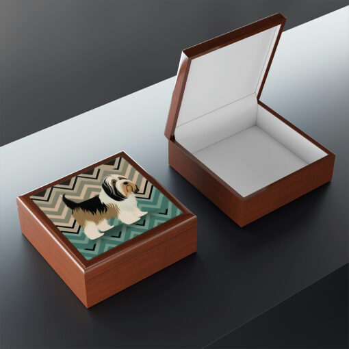 BOHO Petit Basset Griffon Vendéen Jewelry Keepsake Box – Jewelry Travel Case,Birthday Gift Mom,Bridal Party Gift,Jewelry Case