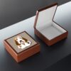 Art Deco Petit Basset Griffon Vendéen Jewelry Keepsake Box - Jewelry Travel Case,Birthday Gift Mom,Bridal Party Gift,Jewelry Case
