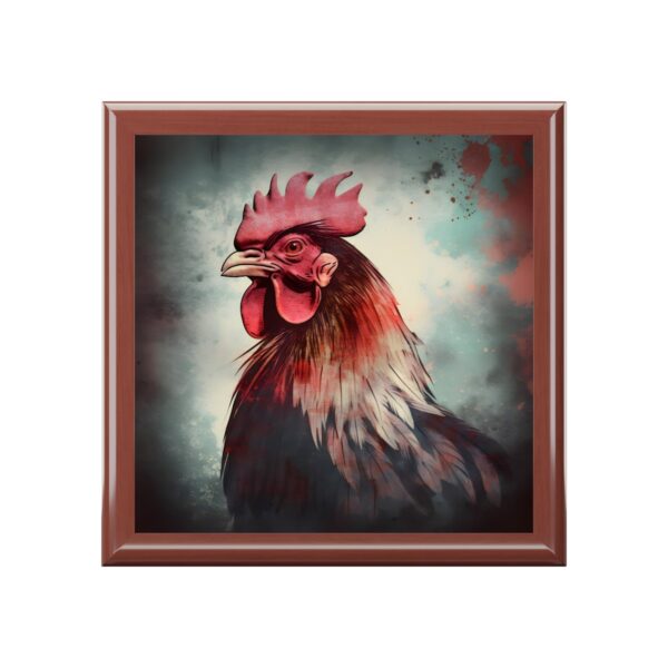 Grunge Rooster – Jewelry Keepsake Box