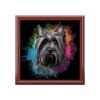 Acrylic Paint Skye Terrier Portrait - Jewelry Keepsake Box