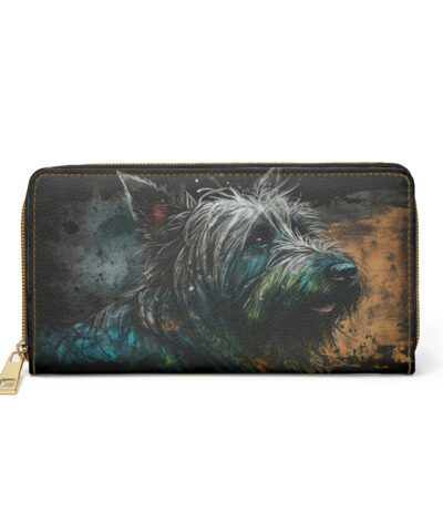 Grunge Skye Terrier Portrait Wallet