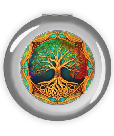 Tree of Life Compact Travel Mirror
