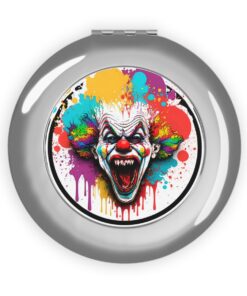 Crazy Insane Clown Compact Travel Mirror
