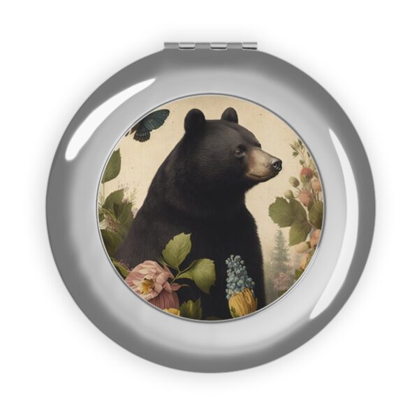 Black Bear Compact Travel Mirror