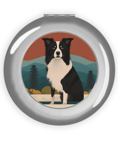 Border Collie at a National Park Compact Travel Mirror