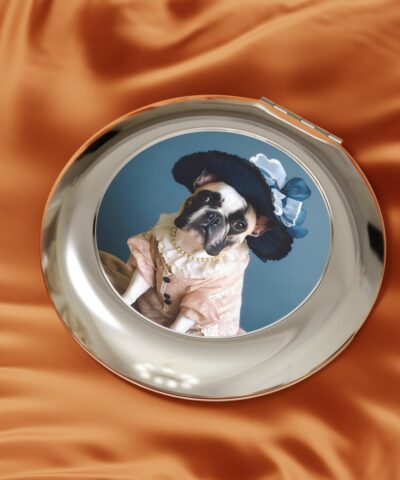 73336 264 400x480 - Vintage Victorian French Bulldog Compact Travel Mirror