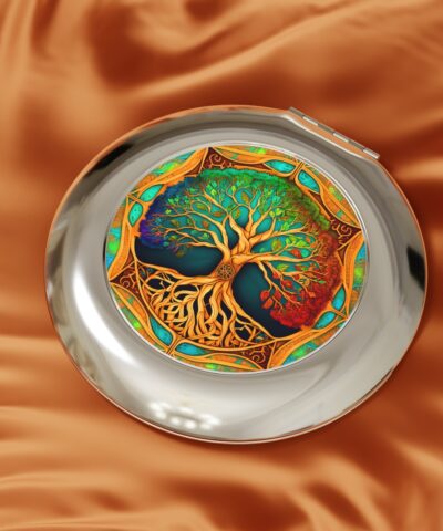 Tree of Life Compact Travel Mirror