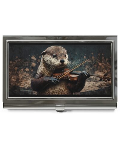 73415 204 400x480 - Otter Playing Violin Business Card Holder