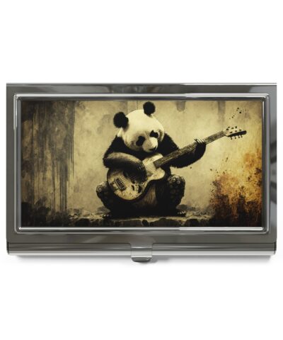 73415 210 400x480 - Panda Bear Playing Guitar Business Card Holder