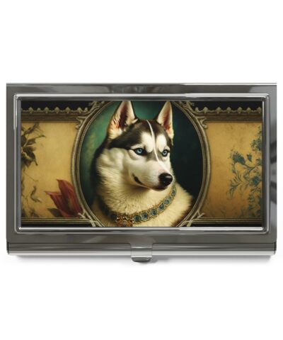 73415 258 400x480 - Vintage Victorian Siberian Huskey Business Card Holder