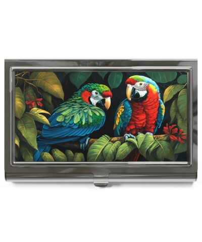 73415 288 400x480 - Jungle Safari Macaw Parrots Business Card Holder