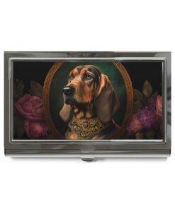 Vintage Victorian Bloodhound Business Card Holder