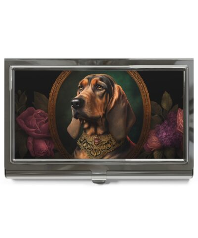 Vintage Victorian Bloodhound Business Card Holder