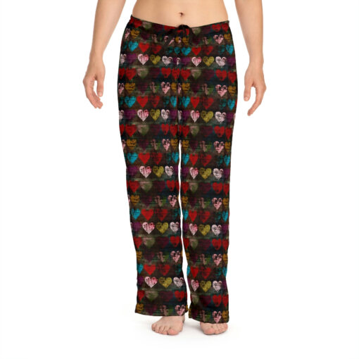 BOHO Grunge Heart Pattern Women’s Pajama Pants