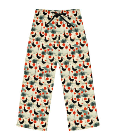 74890 11 400x480 - Mid-Century Modern Chicken Rooster Pattern Women's Pajama Pants