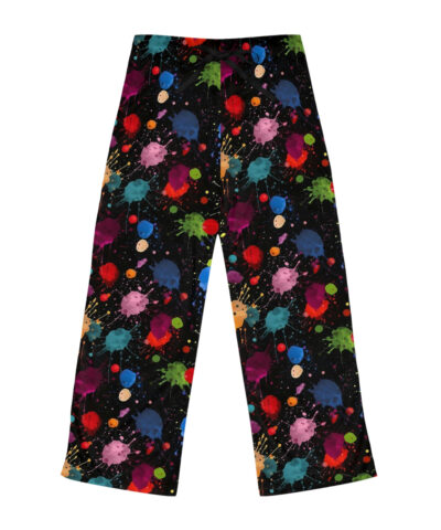 Acrylic Paint Splatter Art Pattern Women’s Pajama Pants