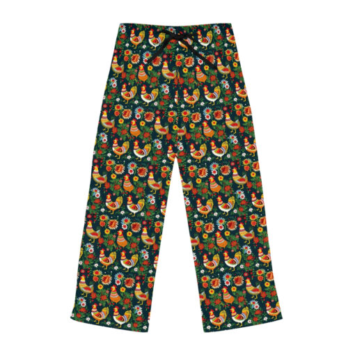BOHO Scandinavian Chicken Rooster Art Pattern Women’s Pajama Pants