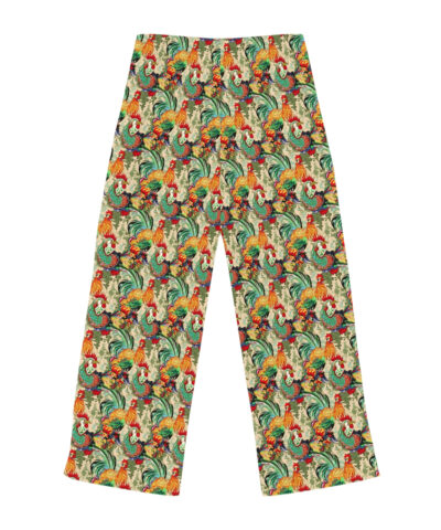 74890 46 400x480 - BOHO Scandinavian Chicken Rooster Folk Art Pattern Women's Pajama Pants