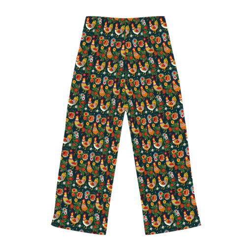BOHO Scandinavian Chicken Rooster Art Pattern Women’s Pajama Pants