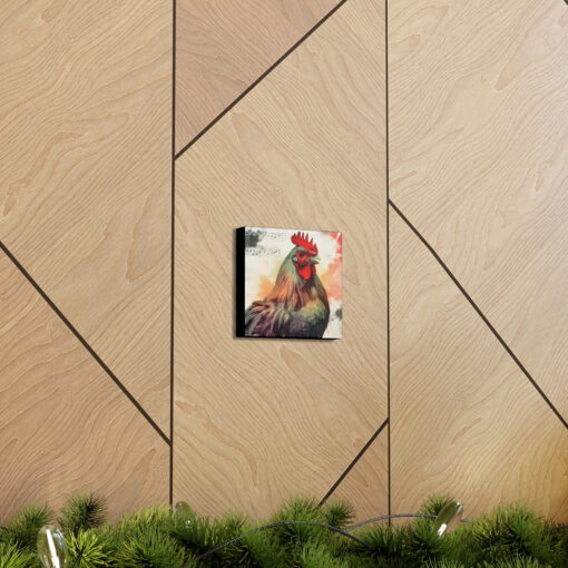 Grunge Rooster Cackle Canvas Gallery Wraps