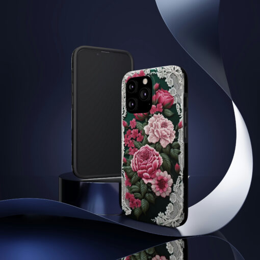 Vibrant Floral Design with Lace “Tough” Phone Cases
