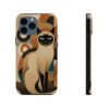 Art Deco Siamese Cats "Tough" Phone Cases