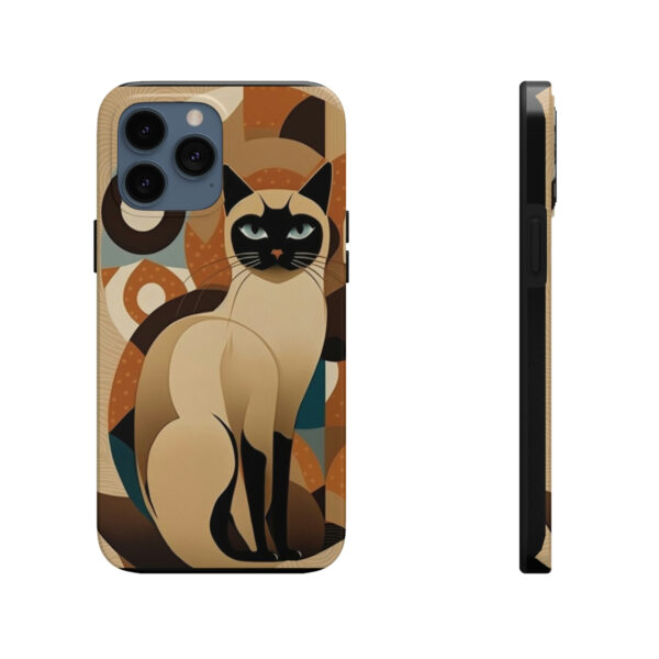 Art Deco Siamese Cats “Tough” Phone Cases