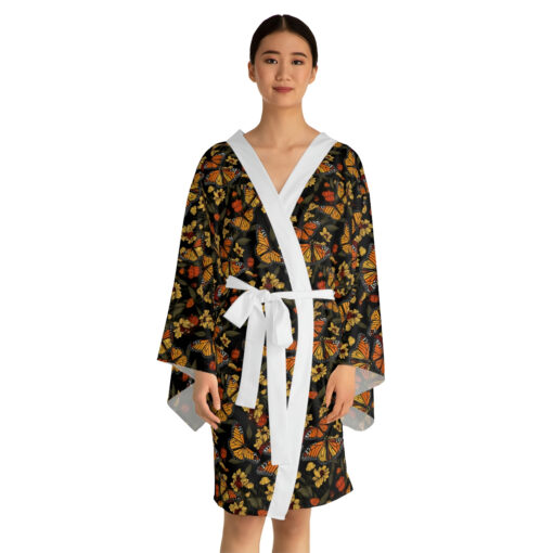 Monarch Butterfly Long Sleeve Kimono Robe