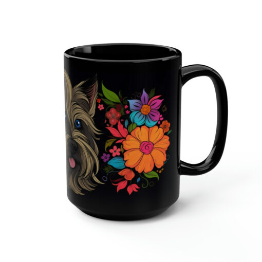 Art Nouveau Skye Terrier Portrait – 15 oz Coffee Mug