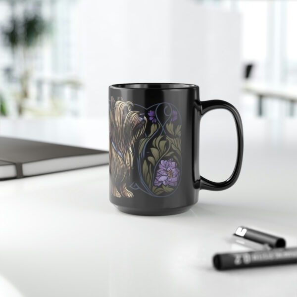 Lavender Art Nouveau Skye Terrier – 15 oz Coffee Mug