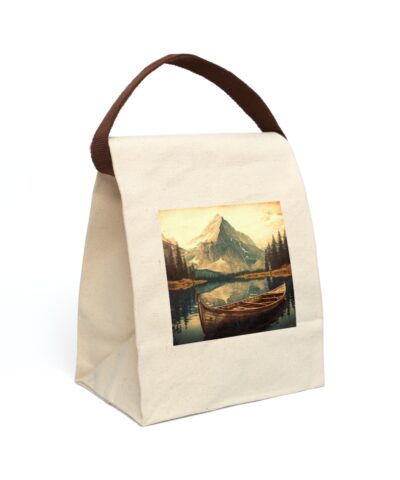 91358 120 400x480 - Vintage Naturalist Illustration of a Mountain and Canoe Scene Canvas Lunch Bag With Strap