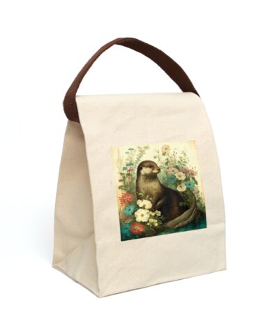 91358 125 400x480 - Vintage Naturalist Illustration of a Otter Canvas Lunch Bag With Strap