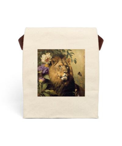 91358 136 400x480 - Vintage Naturalist Illustration of a Lion and Butterfly Canvas Lunch Bag With Strap