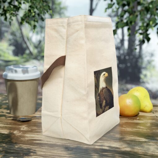American Bald Eagle Canvas Lunch Bag With Strap