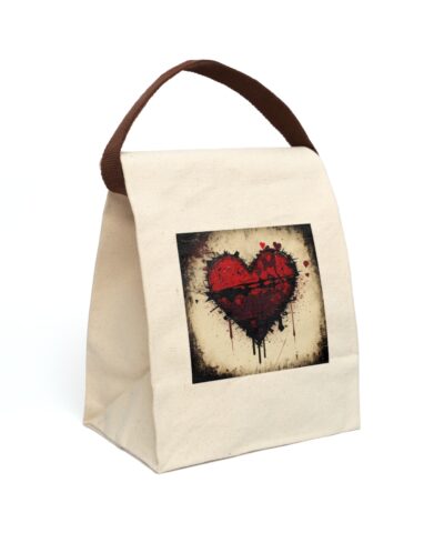 91358 140 400x480 - Vintage Grunge Heart Canvas Lunch Bag With Strap