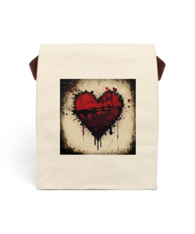 91358 141 400x480 - Vintage Grunge Heart Canvas Lunch Bag With Strap
