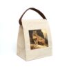 Vintage Grizzly Bear Playing Guitar Canvas Lunch Bag With Strap