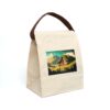 Vintage Grizzly Bear Playing Guitar Canvas Lunch Bag With Strap