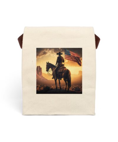 91358 161 400x480 - American Cowboy Canvas Lunch Bag With Strap