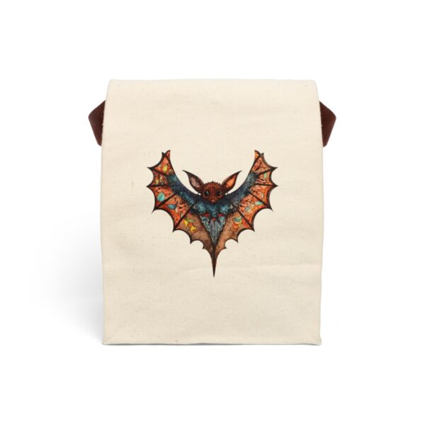 Art Nouveau Bat Canvas Lunch Bag With Strap