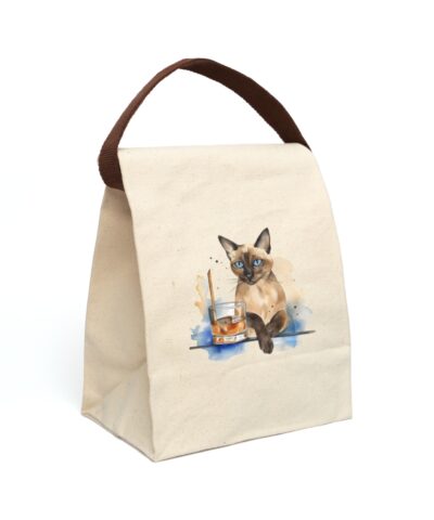 91358 175 400x480 - Watercolor Cocktail Cat Canvas Lunch Bag With Strap