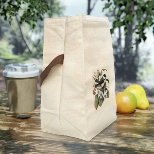 Chickadee Canvas Lunch Bag With Strap