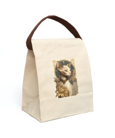 91358 195 400x480 - Art Nouveau Cornish Rex Canvas Lunch Bag With Strap