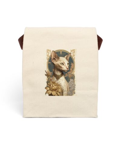 91358 196 400x480 - Art Nouveau Cornish Rex Canvas Lunch Bag With Strap