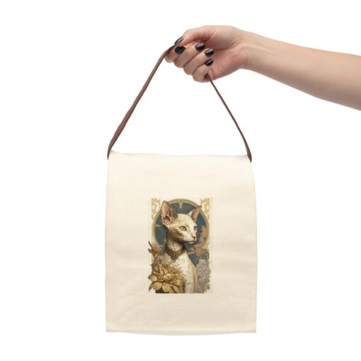 Art Nouveau Cornish Rex Canvas Lunch Bag With Strap