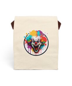 Crazy Insane Clown Canvas Lunch Bag With Strap