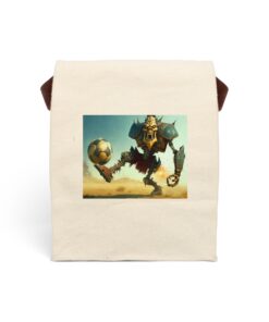 Monster Soccer Canvas Lunch Bag With Strap